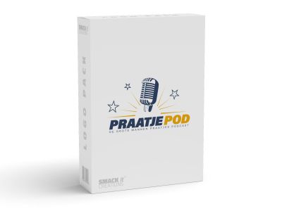 Logo ontwerp voor praatje pod de podcast door Smack It 